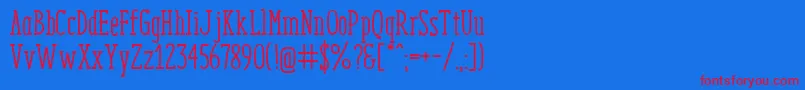 EnyoSlabMedium Font – Red Fonts on Blue Background