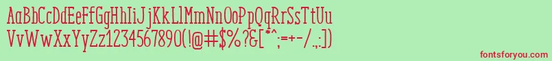 EnyoSlabMedium Font – Red Fonts on Green Background