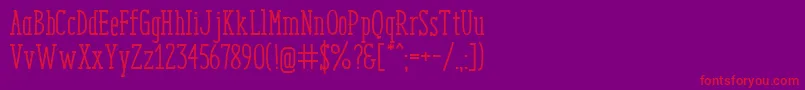 EnyoSlabMedium Font – Red Fonts on Purple Background