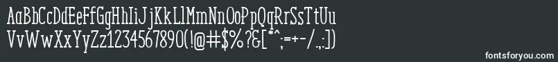 フォントEnyoSlabMedium – 黒い背景に白い文字