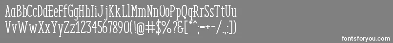 フォントEnyoSlabMedium – 灰色の背景に白い文字