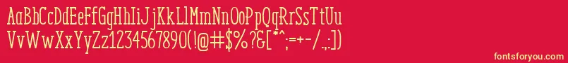 EnyoSlabMedium Font – Yellow Fonts on Red Background