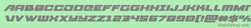 Aircruiserexpandital Font – Gray Fonts on Green Background