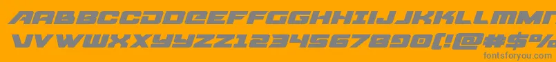 Aircruiserexpandital Font – Gray Fonts on Orange Background