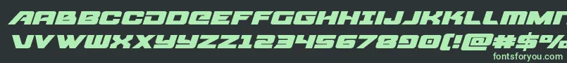 Aircruiserexpandital Font – Green Fonts on Black Background