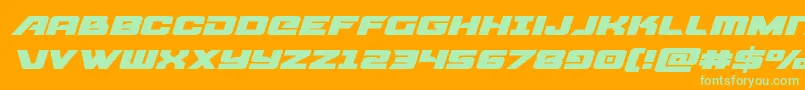 Aircruiserexpandital Font – Green Fonts on Orange Background