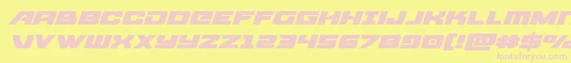 Aircruiserexpandital Font – Pink Fonts on Yellow Background