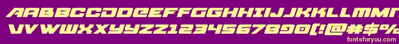 Aircruiserexpandital Font – Yellow Fonts on Purple Background