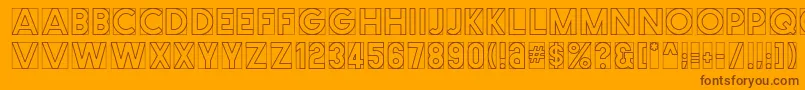 Cutmeout Font – Brown Fonts on Orange Background