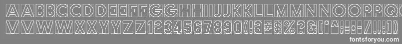 フォントCutmeout – 灰色の背景に白い文字