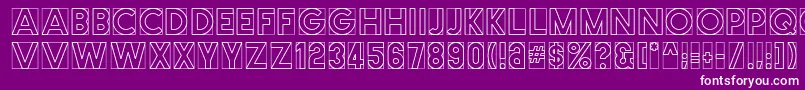 Cutmeout Font – White Fonts on Purple Background