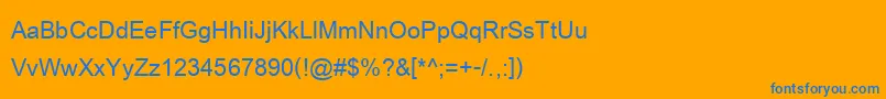 CordiaupcBold Font – Blue Fonts on Orange Background