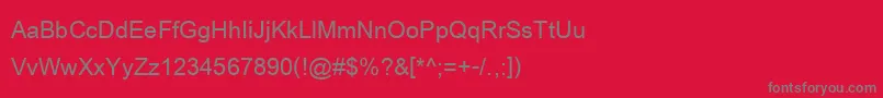 フォントCordiaupcBold – 赤い背景に灰色の文字