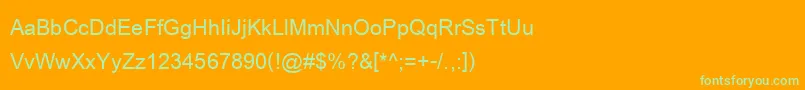 CordiaupcBold Font – Green Fonts on Orange Background