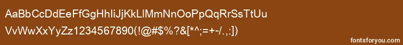Шрифт CordiaupcBold – белые шрифты на коричневом фоне