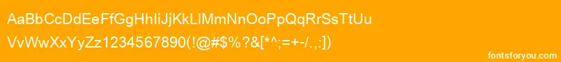 フォントCordiaupcBold – オレンジの背景に白い文字