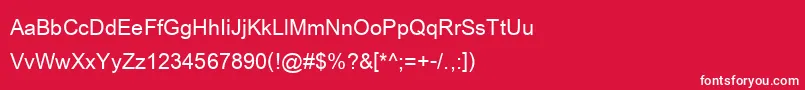 CordiaupcBold Font – White Fonts on Red Background