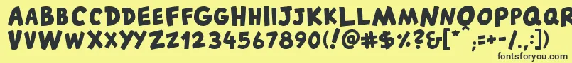CantedfxBold Font – Black Fonts on Yellow Background