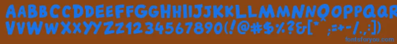 フォントCantedfxBold – 茶色の背景に青い文字