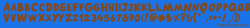 CantedfxBold Font – Brown Fonts on Blue Background