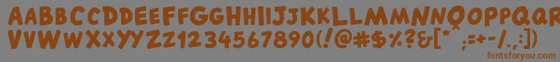 CantedfxBold Font – Brown Fonts on Gray Background