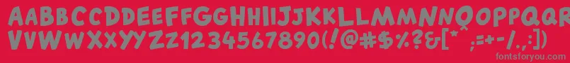 CantedfxBold Font – Gray Fonts on Red Background