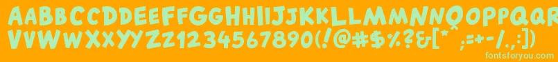 CantedfxBold Font – Green Fonts on Orange Background