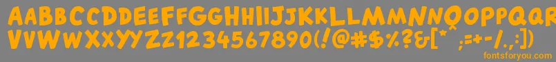 CantedfxBold Font – Orange Fonts on Gray Background