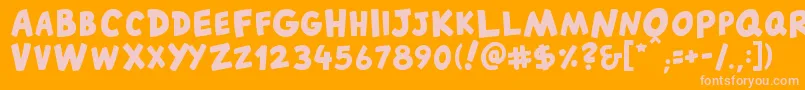 CantedfxBold Font – Pink Fonts on Orange Background