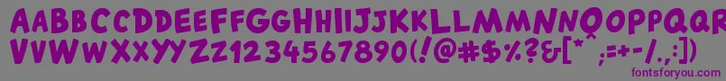 CantedfxBold Font – Purple Fonts on Gray Background