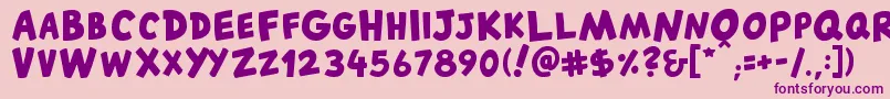 CantedfxBold Font – Purple Fonts on Pink Background