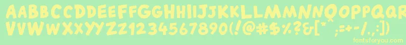 CantedfxBold Font – Yellow Fonts on Green Background