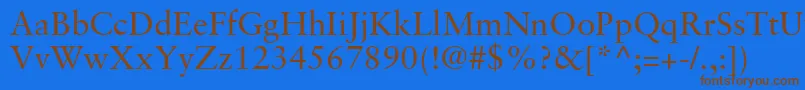 GaramondRetrospectiveSsi Font – Brown Fonts on Blue Background