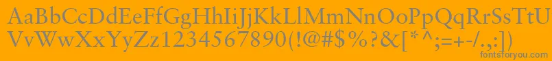 GaramondRetrospectiveSsi Font – Gray Fonts on Orange Background