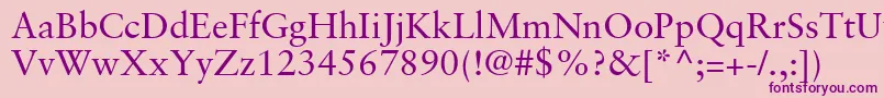 GaramondRetrospectiveSsi Font – Purple Fonts on Pink Background