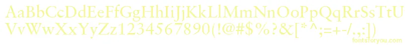 GaramondRetrospectiveSsi Font – Yellow Fonts on White Background