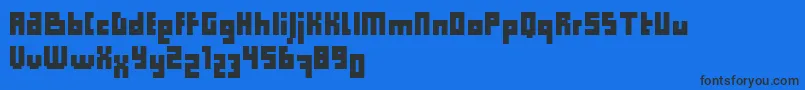 ComputerAidCondensedDker Font – Black Fonts on Blue Background