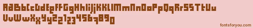 ComputerAidCondensedDker Font – Brown Fonts on Pink Background