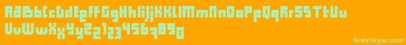 ComputerAidCondensedDker Font – Green Fonts on Orange Background