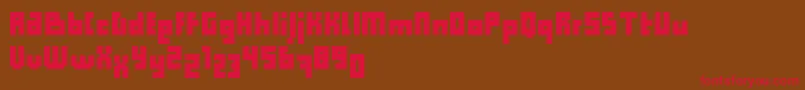 Шрифт ComputerAidCondensedDker – красные шрифты на коричневом фоне