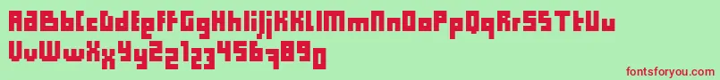 ComputerAidCondensedDker Font – Red Fonts on Green Background