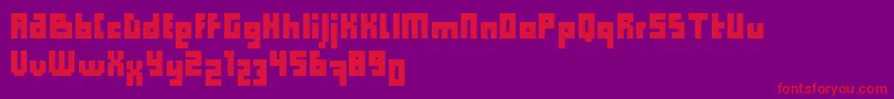 ComputerAidCondensedDker Font – Red Fonts on Purple Background