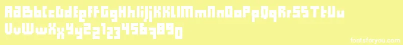 ComputerAidCondensedDker Font – White Fonts on Yellow Background