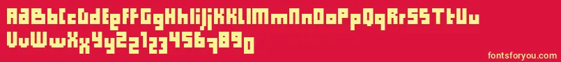 ComputerAidCondensedDker Font – Yellow Fonts on Red Background