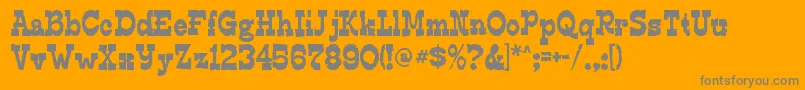 EdmundsdistressedRegular-Schriftart – Graue Schriften auf orangefarbenem Hintergrund