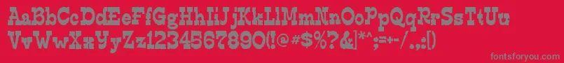 フォントEdmundsdistressedRegular – 赤い背景に灰色の文字