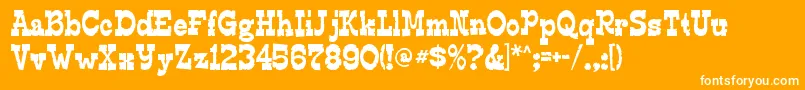 EdmundsdistressedRegular Font – White Fonts on Orange Background