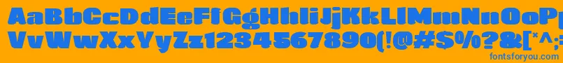 Agustina Font – Blue Fonts on Orange Background