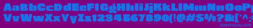 Agustina Font – Blue Fonts on Purple Background