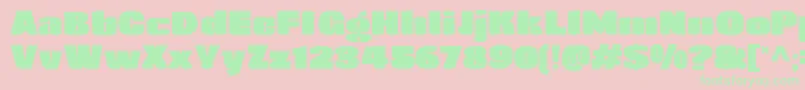 Agustina Font – Green Fonts on Pink Background